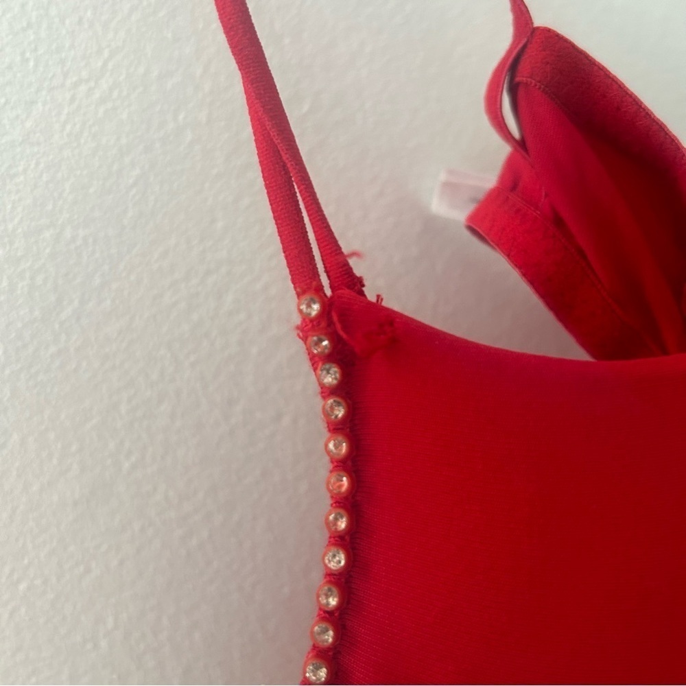 Sentiments Red  Rhinestone Bra - Picture 6 of 7